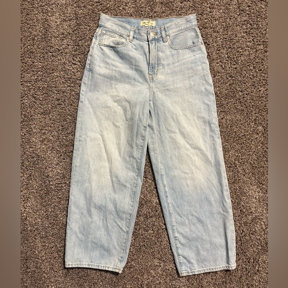 Madewell The Perfect Vintage Wide-Leg Crop Jean Light Wash (26) - Picture 3 of 6